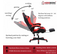 Chaise De Bureau Et Gaming Rouge Herzberg Hg8081-red