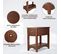 Table De Chevet Avec Tiroir,salon, 56 X 33 X 58,5 Cm (brun Rougeâtre, Lot De 2)