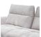 Canapé d'angle méridienne à droite GIOVANNI tissu gris clair