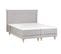 BOXSPRING relax lit complet GALWAY gris clair 160x200 cm/2x80x200 cm
