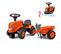 Porteur Tracteur Kubota Avec Remorque - Pelle Et Rateau - Orange