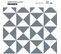 Stickers Motif Triangle Illusion Gris Et Blanc 15 X 15 Cm (lot De 6)
