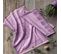 Torchon En Jacquard De Coton Violet 50x75
