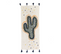 Lalama - Tapis En Coton Imprimé Blanc Cactus 50x120cm