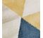 Tapis Motifs Triangles Jaune Et Bleu 150x200 - New Tao
