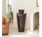 Honore - Vase Alu Avec Anses L45cm H1m Couleur Cuivre Noir Antique