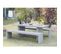 Hans - Salon De Jardin En Fibre De Beton 8 Pers - Ensemble De Jardin - 1 Table Rectangulaire 200*90