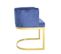 Chaise Design En Velours "noemy" 75cm Bleu