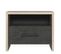 Chevet COLO 1 tiroir et 1 niche imitation chêne et noir