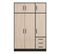 Armoire 6 portes 3 tiroirs STORY L.130 cm imitation chêne