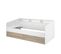 Lit banquette 90x190 ou 90x200 cm avec 2 tiroirs SLEEP imitation chêne et blanc.