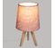Lampe En Bois Rose H23.5 Cm