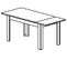 Table L.136 + 1 allonge EXIT imitation chêne clair/ noir