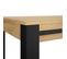Table L.160/200 rectangulaire CORK imitation chêne/noir