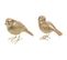Oiseaux Décoratifs Dorés En Polyrésine (lot De 2)