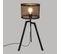 Lampe Trépied En Métal Noir Industriel Design Vintage H 56 Cm