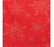 Chemin De Table Tissu En Velours Rouge Avec Flocons Pailletés Dorés 28 X 300 Cm