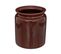 Pot En Céramique Émaillée Marron D 16,5 X H 18,5 Cm