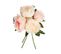 Bouquet De Fleurs Artificielles 4 Pivoines Roses H 30 Cm