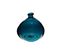 Vase Rond En Verre Recyclé Bleu Orage H 23 Cm