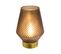Lampe LED verre H. 17 cm VERRE Vert, rose, doré