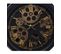 Horloge à Poser En Métal Noir Aspect Vintage Déco Industrielle
