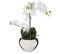 Plante Artificielle Orchidée Dans Pot En Céramique Argenté H 56 Cm