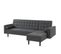 Canapé D'angle Luxury Convertible Tissu Anthracite 4 Places