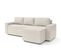 Canapé Angle Max Convertible Velours Beige 4 Places
