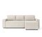 Canapé Angle Max Convertible Velours Beige 4 Places