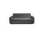Canapé convertible express 3 places CLAYVE tissu gris anthracite couchage 140x195cm