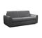 Canapé convertible express 3 places CLAYVE tissu gris anthracite couchage 140x195cm