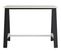 Table haute NUMA 60x80 cm BUT PRO blanc / pieds métal noir