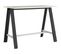 Table haute NUMA 60x80 cm BUT PRO blanc / pieds métal noir