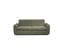 Canapé convertible express 3 places CLAYVE tissu olive couchage 140x195cm