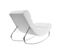 Rocking Chair Design Blanc Et Acier Chromé Taylor