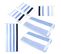 Parure De Bain 7 Pièces Classic Stripes Bleu 480g/m2