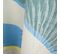 Nappe Ovale 170x300 Cm Palmier Bleu Lagon Jacquard Coton +