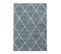 Tapis Shaggy Design Rectangle Géométrique Chantecler Gris 160x230