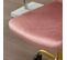 Chaise De Bureau Style Art Déco Métal Doré Velours Rose Poudré