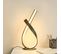 Lampe à Poser Design Contemporain Spirale Alu. Noir LED Blanc Chaud