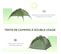 Tente De Camping Pop Up 2-3 Personnes Vert Kaki