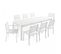 Ensemble Table De Jardin Extensible En Aluminium Et 8 Assises Blanc
