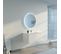 Meuble de salle de bain simple vasque 90cm Strano + miroir