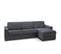 Canapé D'angle Express Midnight Edition Velours Gris Anthracite Matelas 16 Cm