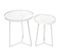 Tables Gigognes Blanches Motif Feuilles - Sova