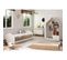 Chambre 90x200cm Avec Commode 4t Et Dressing Cabane Coloris Blanc Et Naturel - Kaina