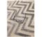 120x170 Tapis Design Et Moderne Rectangulaire Vt Chevronlin Relief 3d Gris