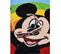 50x80 Tapis Enfant Forme Originale Mickey Rainbow Shaped Multicolore