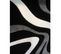 280x380 Tapis Design Et Moderne Rectangulaire Diamond Vagues Noir